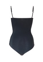 Strappy Soft Leotard Bodysuit Black